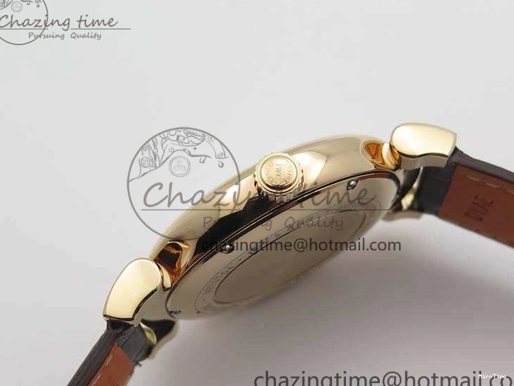 MIROTIME 0722 Neat Da Vinci IW356601 RG MKF 1:1 Best Edition White Dial On Brown Leather Strap A 7230